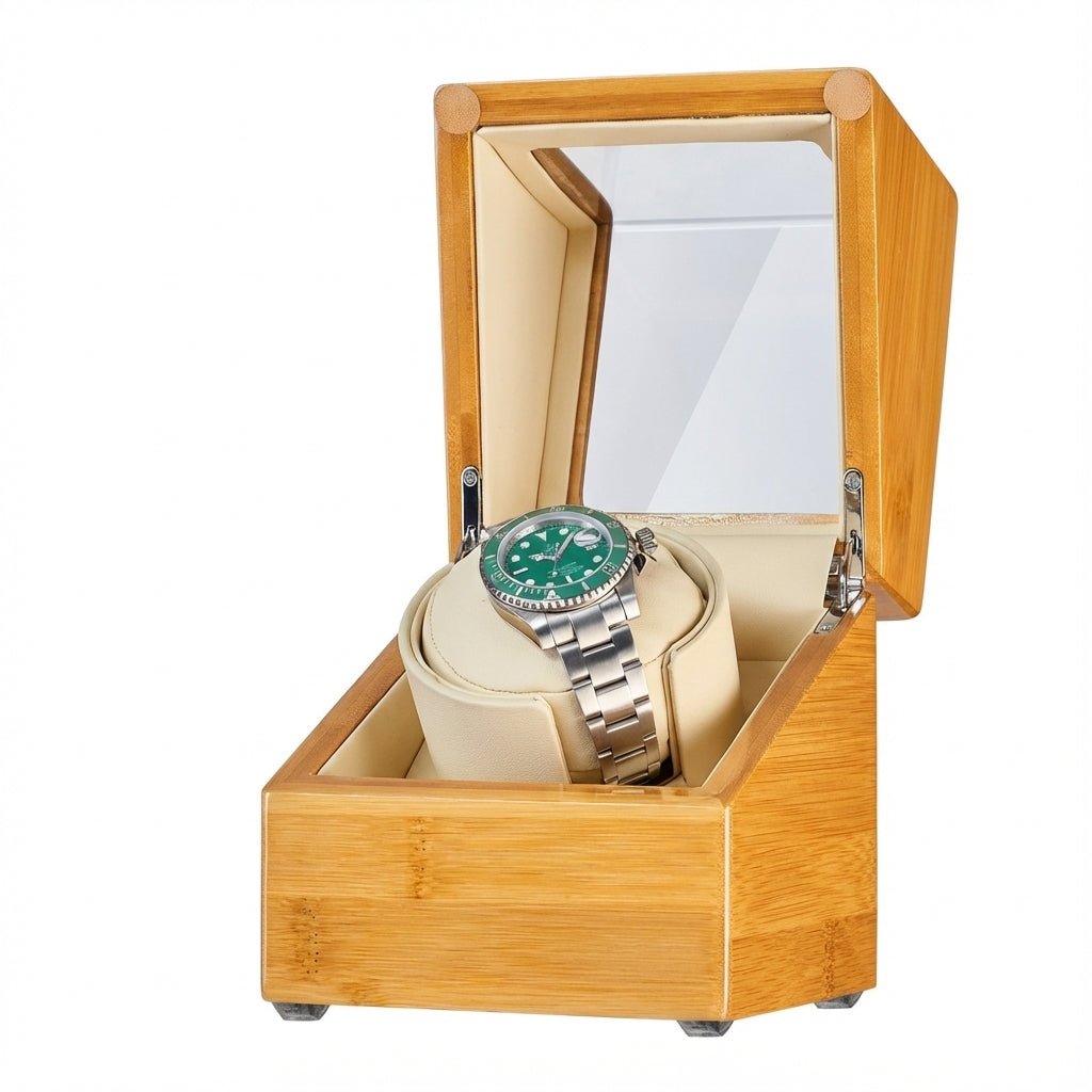 WATCHMATIC Cava Wood Watch Winder 14:1931 Slot - WatchMatic