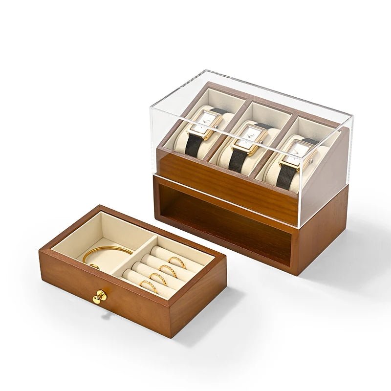 WATCHMATIC Double Layered Watch Box  14:29Beige - WatchMatic
