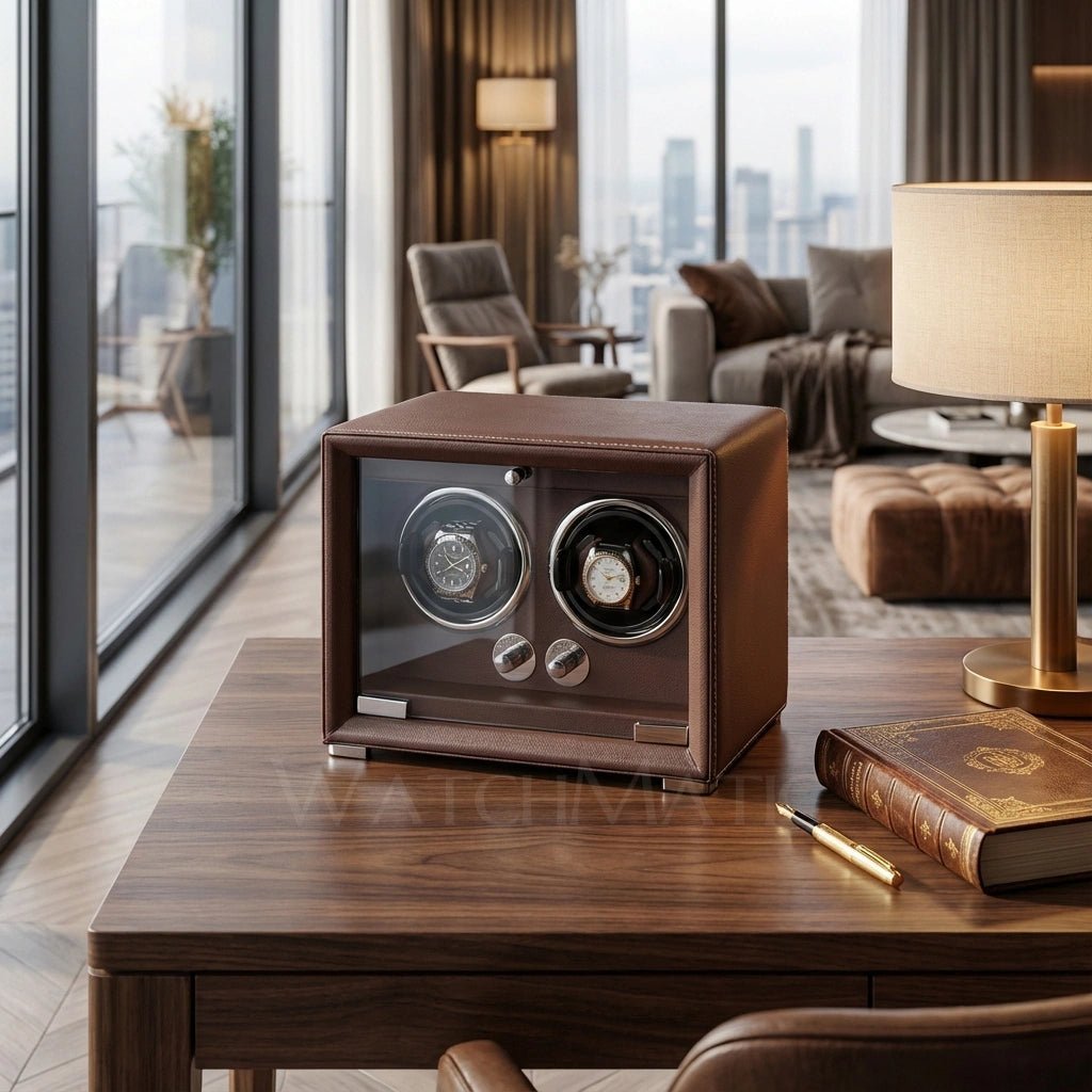 WatchMatic Lustro Double Watch Winder red 2slots - WatchMatic