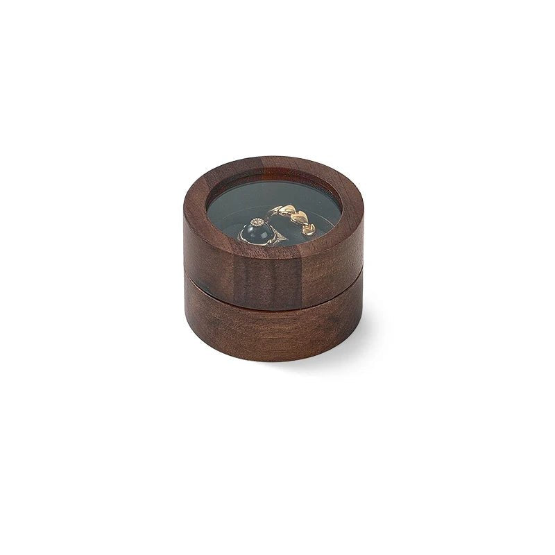 WATCHMATIC Wood Ring Jewelry Box 14:10Gray Double Box - WatchMatic