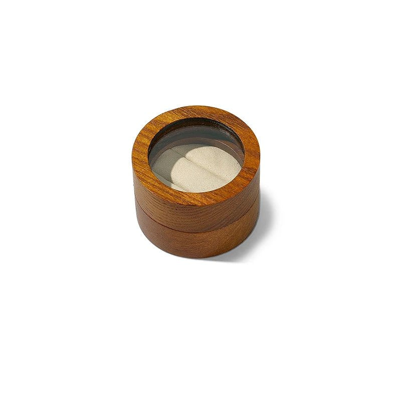 WATCHMATIC Wood Ring Jewelry Box 14:175Beige Double Box - WatchMatic