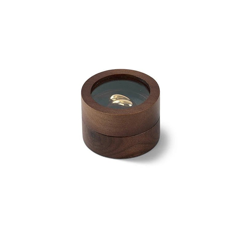 WATCHMATIC Wood Ring Jewelry Box 14:193Gray Single Box - WatchMatic