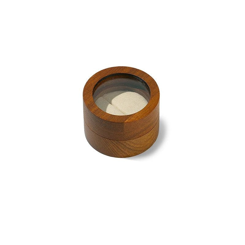 WATCHMATIC Wood Ring Jewelry Box 14:29Beige Single Box - WatchMatic