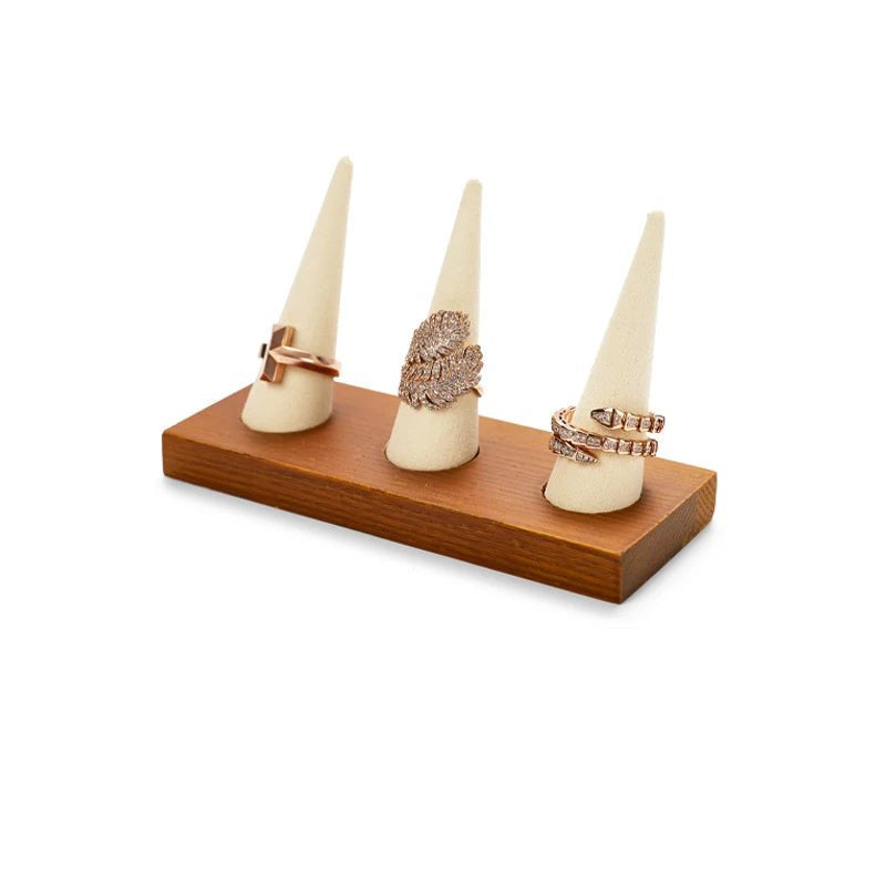 WATCHMATIC Wooden Ring Holder 14:1753 Ring Beige - WatchMatic